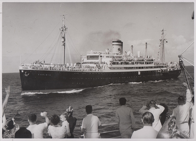 "Cordillera" und "Caribia", die von Blohm & Voss 1933 an die Hapag abgelieferten Passagier- und Frachtmotorschiffe, wurden für den Dienst nach Westindien und Mittelamerika eingesetzt.