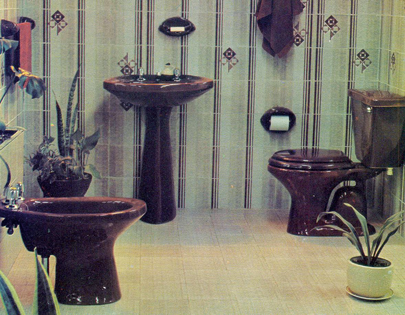 Ein luxuriöses 70er-Badezimmer mit Bidet in Chile.